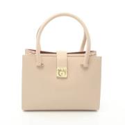 Pre-owned Leather handbags Salvatore Ferragamo Pre-owned , Beige , Dam...