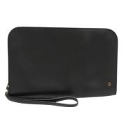 Pre-owned Leather clutches Cartier Vintage , Black , Heren