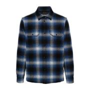 Blauw Logoshirt voor Mannen Woolrich , Blue , Heren