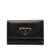 Pre-owned Leather key-holders Prada Vintage , Black , Dames