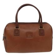 Pre-owned Leather handbags Burberry Vintage , Brown , Dames