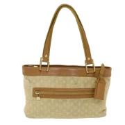 Pre-owned Canvas totes Louis Vuitton Vintage , Beige , Dames