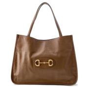 Pre-owned Leather gucci-bags Gucci Vintage , Brown , Dames