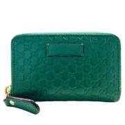 Pre-owned Leather wallets Gucci Vintage , Green , Unisex