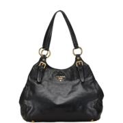 Pre-owned Leather prada-bags Prada Vintage , Black , Dames