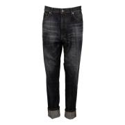 Blauwe Loose Fit Jeans Gemaakt in Italië Dondup , Blue , Heren