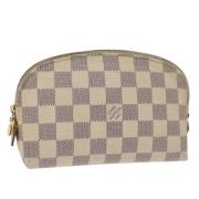 Pre-owned Canvas clutches Louis Vuitton Vintage , White , Dames