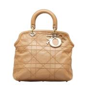 Pre-owned Leather handbags Dior Vintage , Beige , Dames