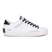 Witte Leren Veterschoenen Crime London , White , Heren