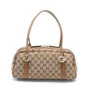 Pre-owned Leather gucci-bags Gucci Vintage , Beige , Dames