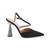 Rhinestone Slingback Pumps D'Accori , Black , Dames