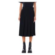 Zwarte Geplooide Midi Rok Aw24 Comme des Garçons , Black , Dames