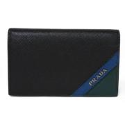 Pre-owned Metal wallets Prada Vintage , Black , Heren