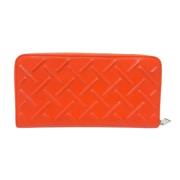 Pre-owned Leather wallets Bottega Veneta Vintage , Orange , Dames