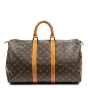 Pre-owned Coated canvas handbags Louis Vuitton Vintage , Brown , Dames