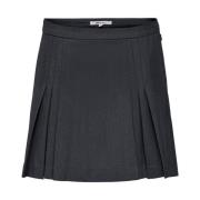 Geplooide Melange Rok Only , Gray , Dames