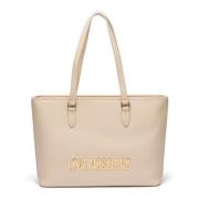 Stijlvolle Ivory Tassen met Ritssluiting Love Moschino , Beige , Dames