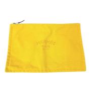 Pre-owned Cotton pouches Hermès Vintage , Yellow , Dames