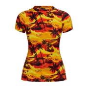 Fitted T-shirt Balenciaga , Orange , Dames