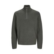 Stitch Knit Half Zip Sweater Jack & Jones , Green , Heren