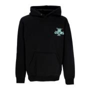 Zwarte hoodie met volledige betaalde print HUF , Black , Heren