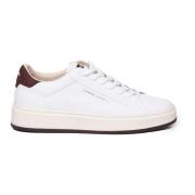 Witte Leren Sneakers met Stud Detail Crime London , White , Heren