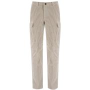 Cargo Style Straight Leg Trousers Eleventy , Beige , Heren