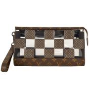 Pre-owned Canvas clutches Louis Vuitton Vintage , Brown , Dames