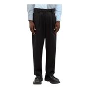 Twill Geweven Tailored Broek A.p.c. , Black , Heren