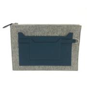 Pre-owned Fabric clutches Hermès Vintage , Gray , Heren