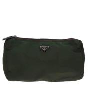 Pre-owned Fabric clutches Prada Vintage , Green , Dames