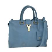 Pre-owned Leather handbags Yves Saint Laurent Vintage , Blue , Dames