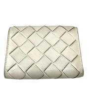 Pre-owned Leather wallets Bottega Veneta Vintage , White , Dames