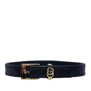 Pre-owned Leather bracelets Gucci Vintage , Black , Dames