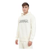 Hoodie met Kenmerkende Tekst Disclaimer , Beige , Heren