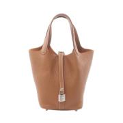 Pre-owned Leather handbags Hermès Vintage , Brown , Dames