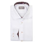 Slim Fit Busy Shirt Wit Fakts , White , Heren