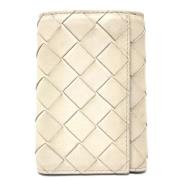 Pre-owned Leather key-holders Bottega Veneta Vintage , White , Dames