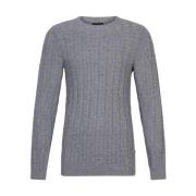 R-Neck Pullover in Orvieto Stijl Cavallaro , Gray , Heren