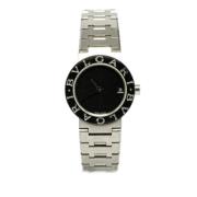 Pre-owned Stainless Steel watches Bvlgari Vintage , Black , Dames