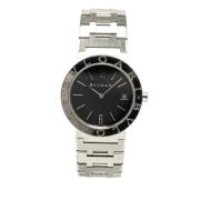 Pre-owned Stainless Steel watches Bvlgari Vintage , Black , Heren