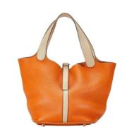 Pre-owned Leather hermes-bags Hermès Vintage , Orange , Dames