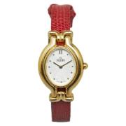 Pre-owned Leather watches Fendi Vintage , Yellow , Dames