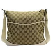 Pre-owned Canvas gucci-bags Gucci Vintage , Beige , Dames