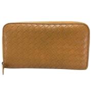 Pre-owned Leather wallets Bottega Veneta Vintage , Orange , Dames