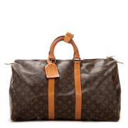 Pre-owned Coated canvas handbags Louis Vuitton Vintage , Brown , Dames