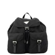 Pre-owned Leather backpacks Prada Vintage , Black , Dames