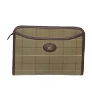 Pre-owned Canvas clutches Burberry Vintage , Beige , Dames