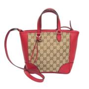 Pre-owned Canvas gucci-bags Gucci Vintage , Beige , Dames