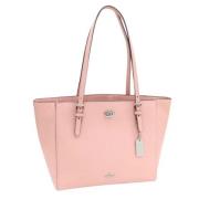 Pre-owned Leather totes Coach Pre-owned , Pink , Dames